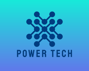 Blue Generic Network Technology Logo