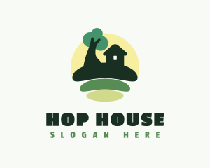 Hut Farm House logo design