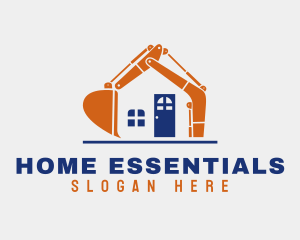 Excavator Home Builder logo design