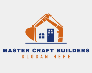 Excavator Home Builder logo design