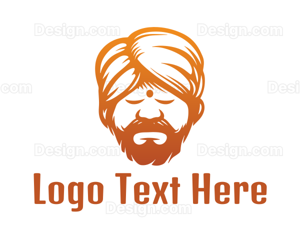 Sleeping Turban Man Logo