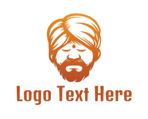 Sleeping Turban Man logo design