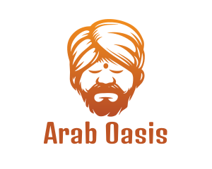 Sleeping Turban Man logo