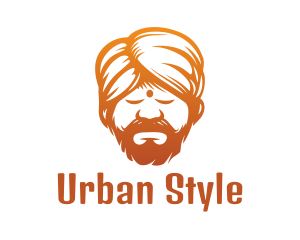 Sleeping Turban Man logo