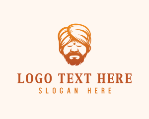 Sleeping Turban Man Logo