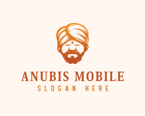 Sleeping Turban Man logo design