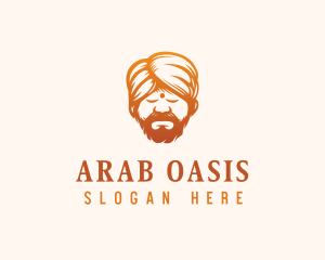 Sleeping Turban Man logo design