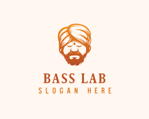 Sleeping Turban Man logo design