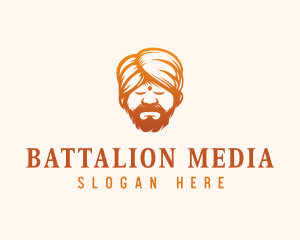 Sleeping Turban Man logo design