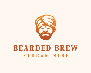 Sleeping Turban Man logo design