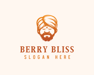 Sleeping Turban Man logo design