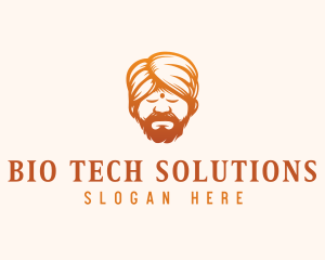 Sleeping Turban Man logo design