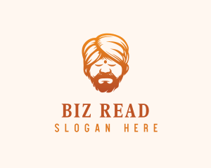 Sleeping Turban Man logo design