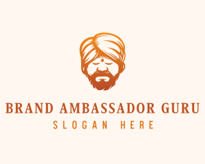 Sleeping Turban Man logo design