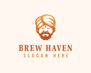 Sleeping Turban Man logo design