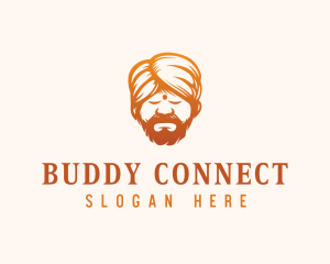 Sleeping Turban Man logo design