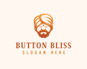 Sleeping Turban Man logo design