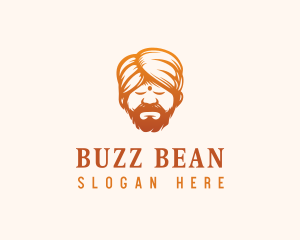 Sleeping Turban Man logo design