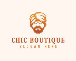 Sleeping Turban Man logo design