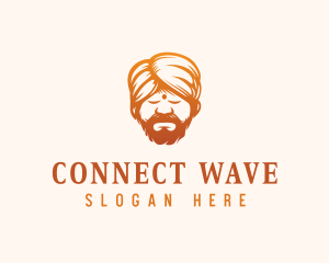 Sleeping Turban Man logo design