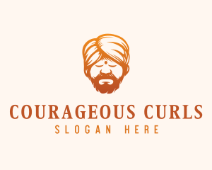 Sleeping Turban Man logo design