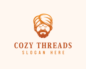 Sleeping Turban Man logo design