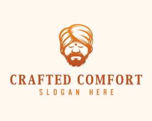 Sleeping Turban Man logo design