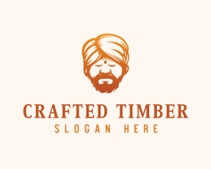 Sleeping Turban Man logo design