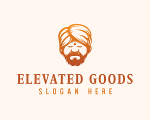 Sleeping Turban Man logo design