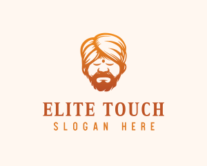 Sleeping Turban Man logo design