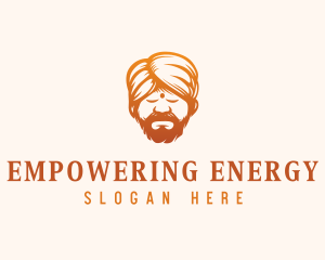 Sleeping Turban Man logo design