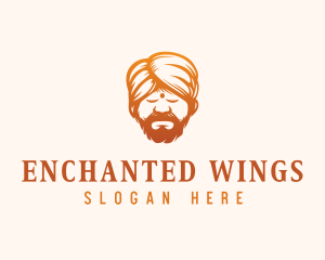 Sleeping Turban Man logo design