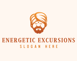 Sleeping Turban Man logo design