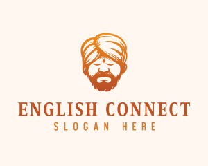 Sleeping Turban Man logo design