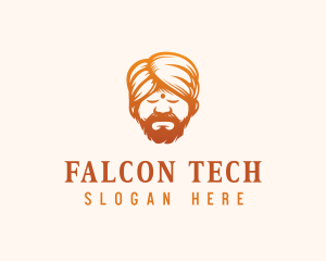 Sleeping Turban Man logo design