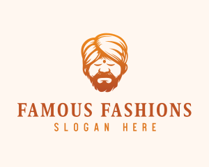 Sleeping Turban Man logo design