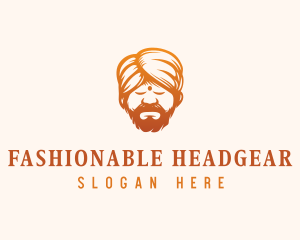 Sleeping Turban Man logo design