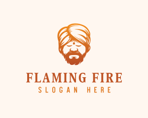 Sleeping Turban Man logo design