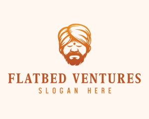 Sleeping Turban Man logo design