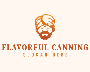 Sleeping Turban Man logo design