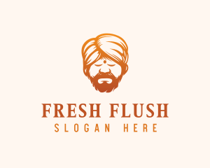 Sleeping Turban Man logo design