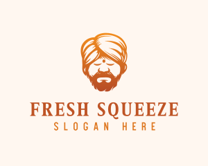 Sleeping Turban Man logo design