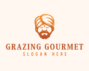 Sleeping Turban Man logo design