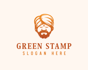 Sleeping Turban Man logo design