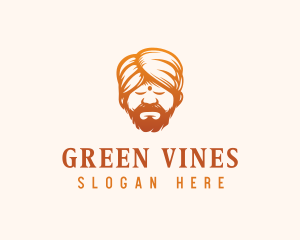 Sleeping Turban Man logo design