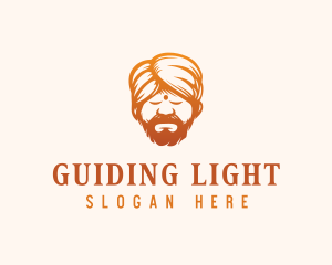 Sleeping Turban Man logo design