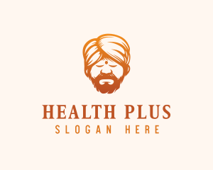 Sleeping Turban Man logo design