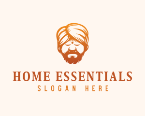 Sleeping Turban Man logo design