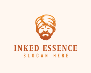 Sleeping Turban Man logo design