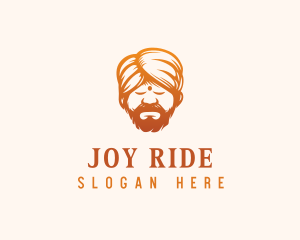 Sleeping Turban Man logo design